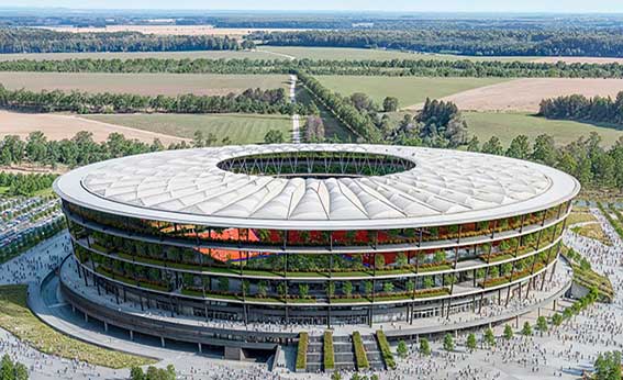 塞爾維亞國家足球場PTFE膜結構項目